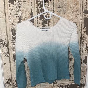 Teal and White Ombré Sweater from Justice; Girls size 8